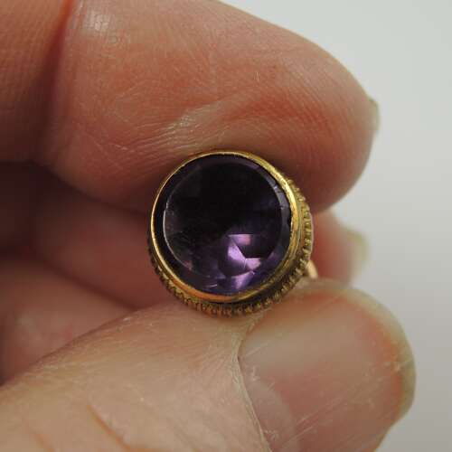 Victorian gilt and stone set fob c1850
