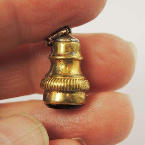 Victorian gilt and stone set fob c1850