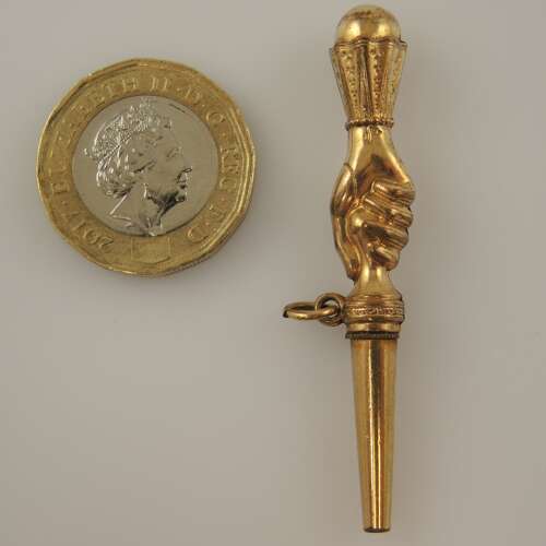 Unusual HAND shaped Breguet pocket watch key c1820