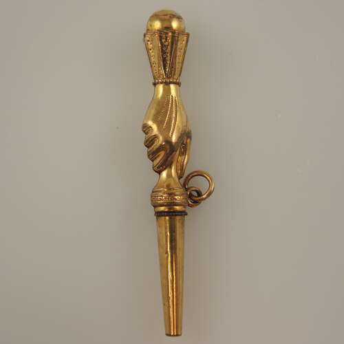 Unusual HAND shaped Breguet pocket watch key c1820