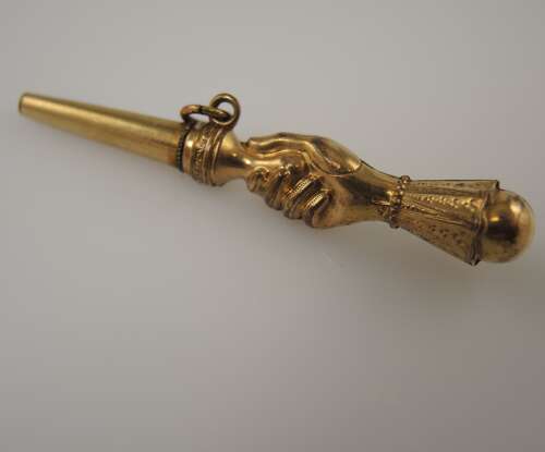 Unusual HAND shaped Breguet pocket watch key c1820