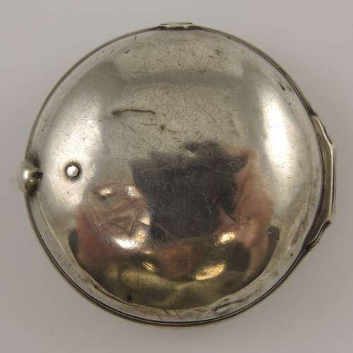 Small English silver outer case for a pair case c1800