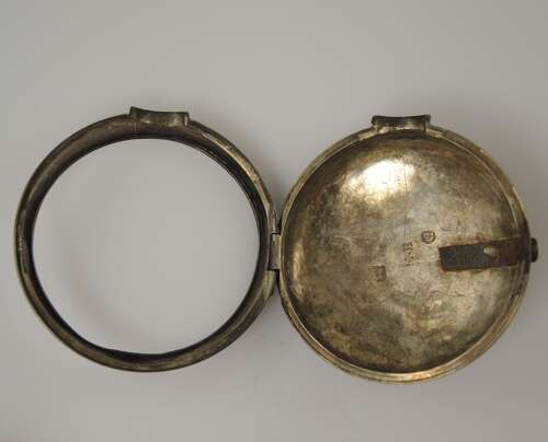 English silver outer case for a pair case 1828