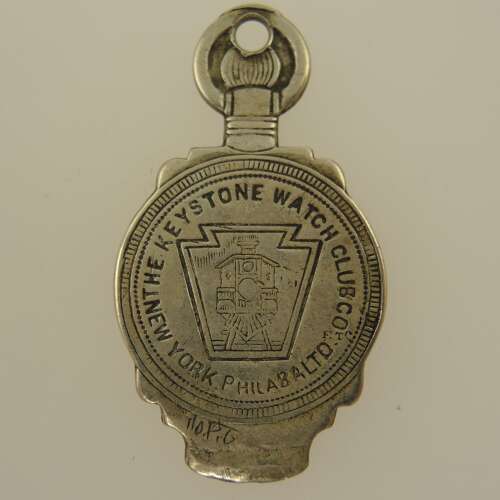 Steel pocket watch case opener. Keystone watch club c1910