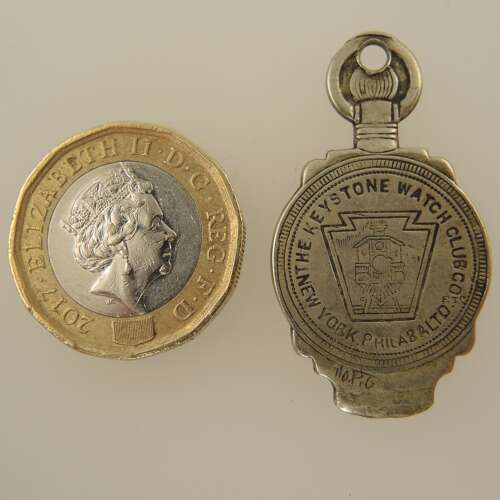 Steel pocket watch case opener. Keystone watch club c1910