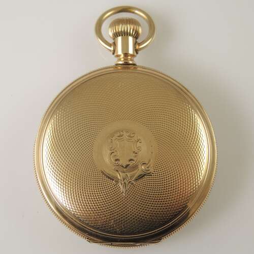 MINT 16 size 21 Jewel Waltham Crescent St gold plated full hunter pocket watch c1921