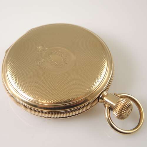 MINT 16 size 21 Jewel Waltham Crescent St gold plated full hunter pocket watch c1921