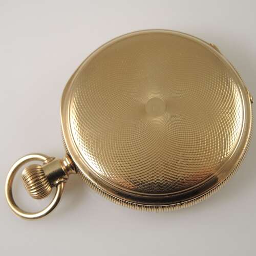 MINT 16 size 21 Jewel Waltham Crescent St gold plated full hunter pocket watch c1921