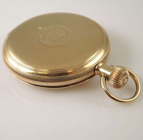 MINT 16 size 21 Jewel Waltham Crescent St gold plated full hunter pocket watch c1921