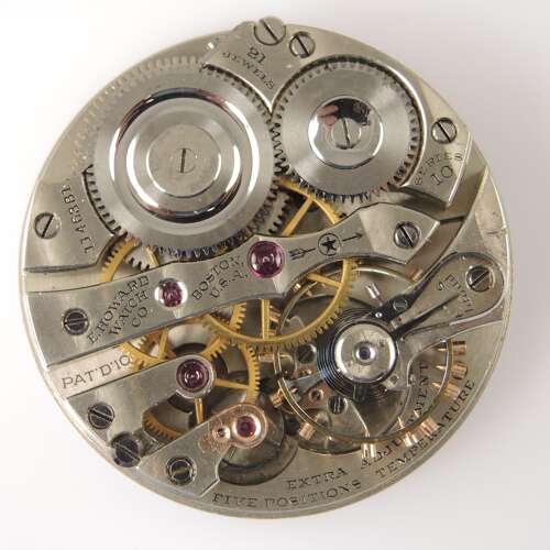16s 21 Jewel E. Howard Watch Co series 10 pocket watch movement c1910