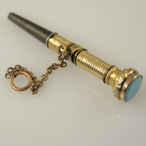 Gilt Turquoise Set BREGUET pocket watch key c1820