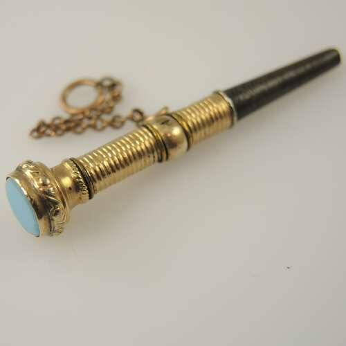 Gilt Turquoise Set BREGUET pocket watch key c1820