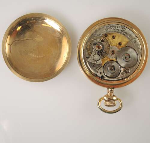 TWO TONE 18s 17J Waltham PS Bartlett pocket watch c1908