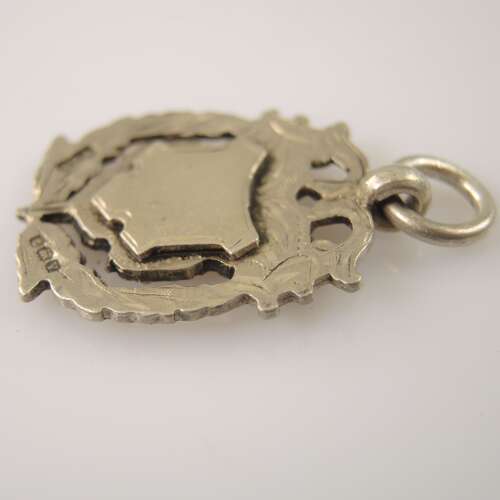 English silver medal fob c1945