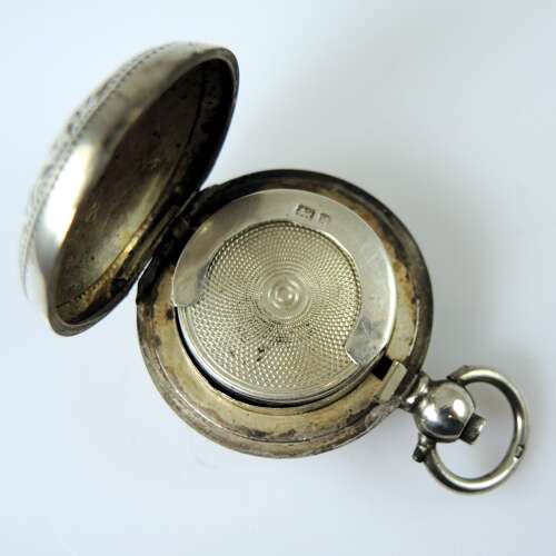 Antique English silver sovereign case Birmingham 1906