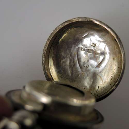 Antique English silver sovereign case Birmingham 1906
