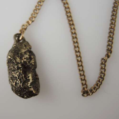 Fine vintage pocket watch chain with a nugget fob c1910
