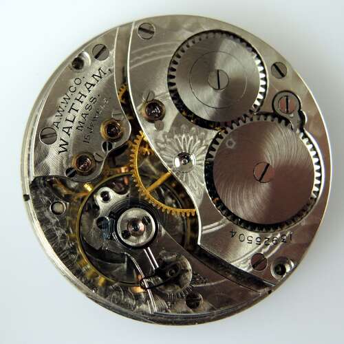 0s 15J Waltham pocket watch movement c1904