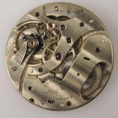 10s 21J E.Howard Keystone pocket watch series 14 movement c1920