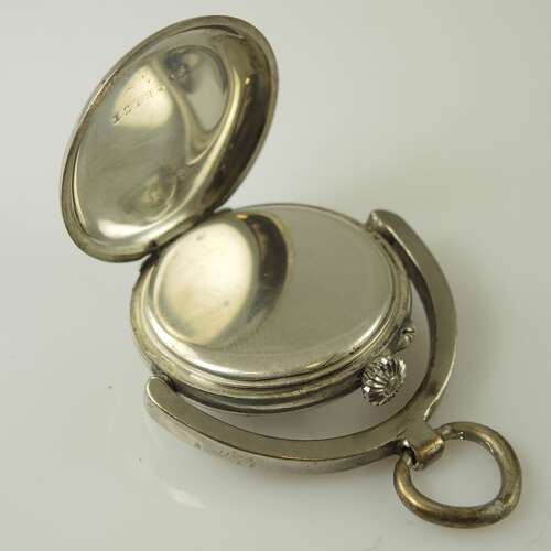 Unusual silver and enamel RED CROSS fob watch c1910