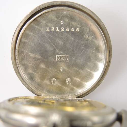 Unusual silver and enamel RED CROSS fob watch c1910