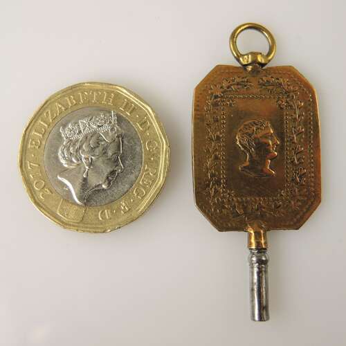Georgian gilt pocket watch key c1810