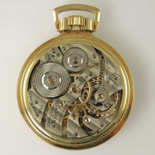 Mint 16s 23J Hamilton 950E pocket watch c1939