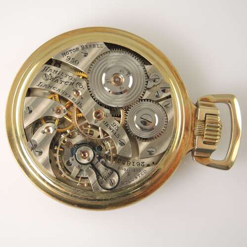 Mint 16s 23J Hamilton 950E pocket watch c1939